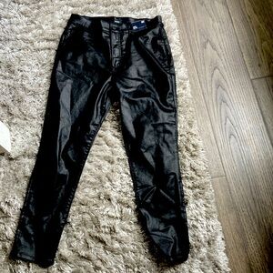 Skinny high rise faux leather pants